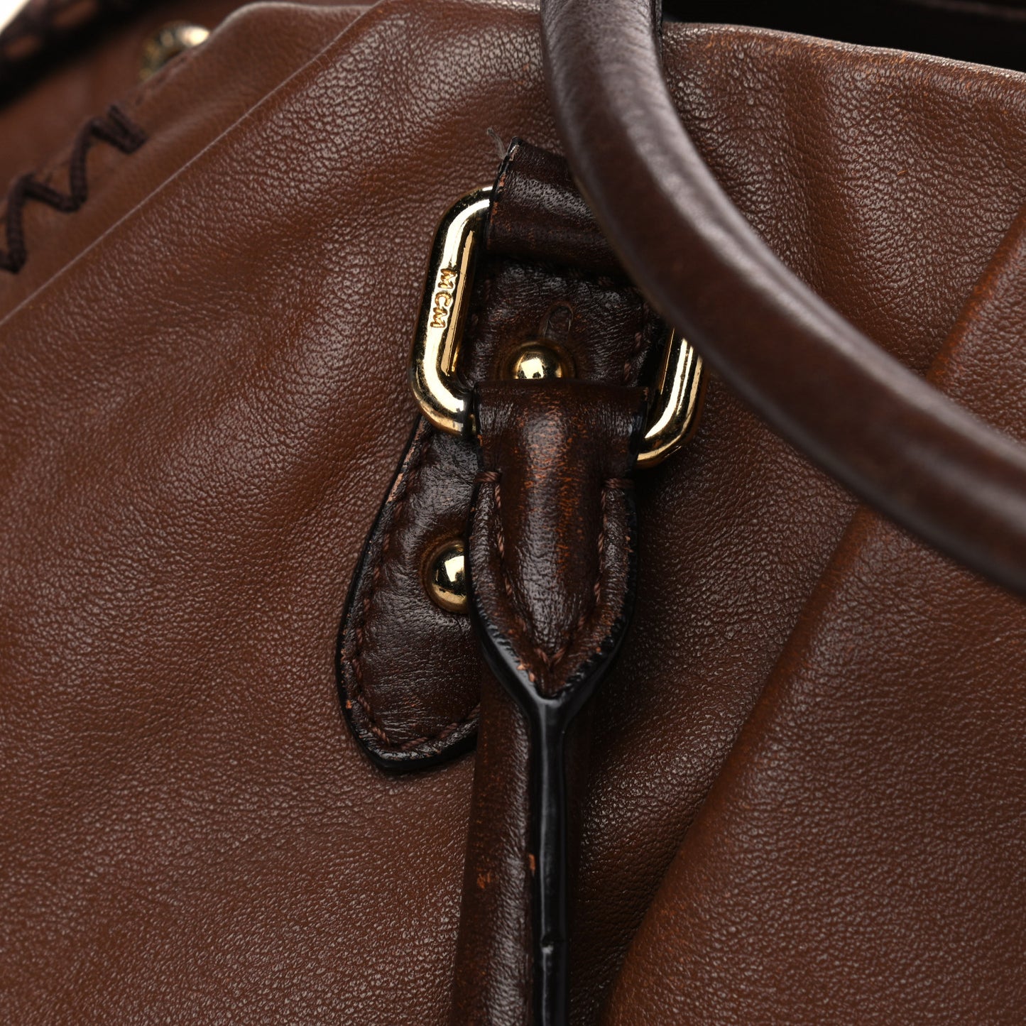 Calfskin Shopper Tote Brown