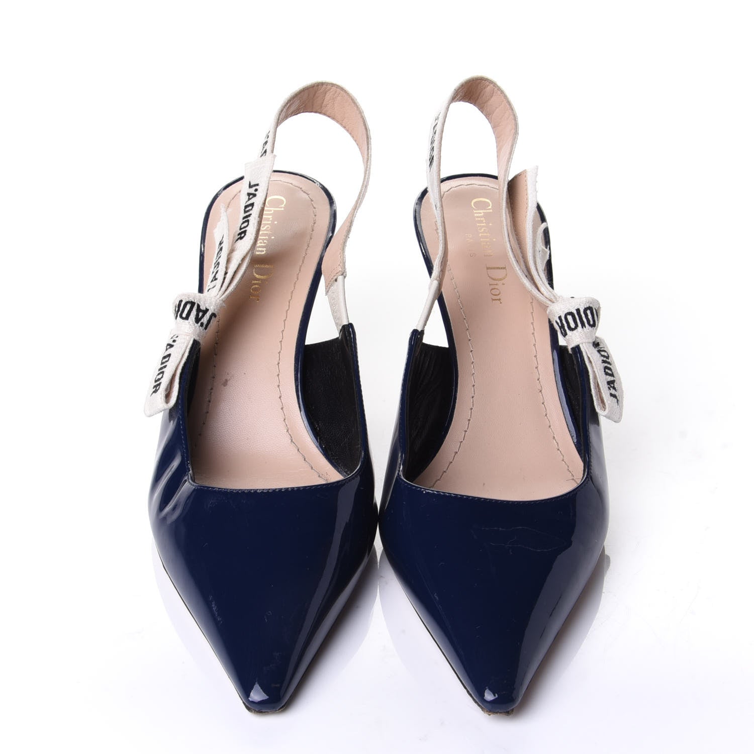 Christian Dior Patent Ribbon J'Adior Slingback 65mm Pumps 40 Blue 5 of 10