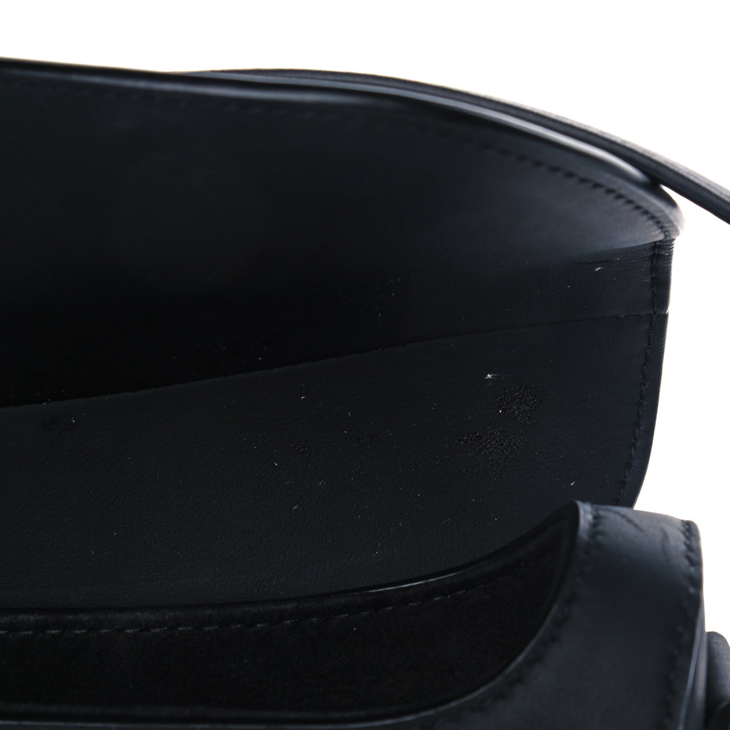 Ultra Matte Calfskin Saddle Bag Black