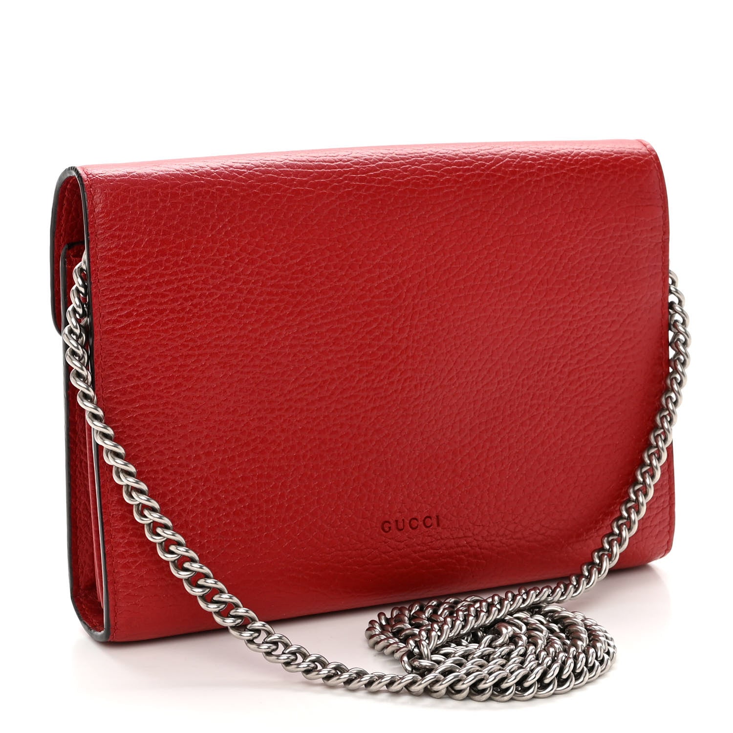 Gucci Calfskin Mini Dionysus Chain Wallet Hibiscus Red 3 of 11