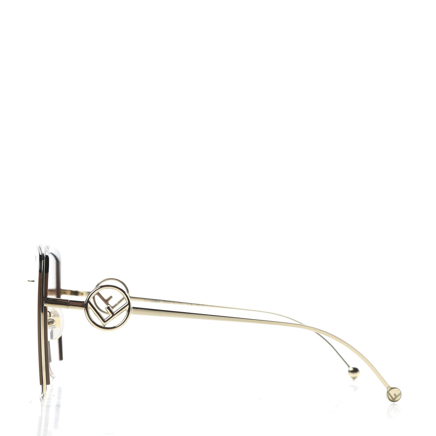 Metal Acetate F is Fendi Square Sunglasses FF 0294/S Gold