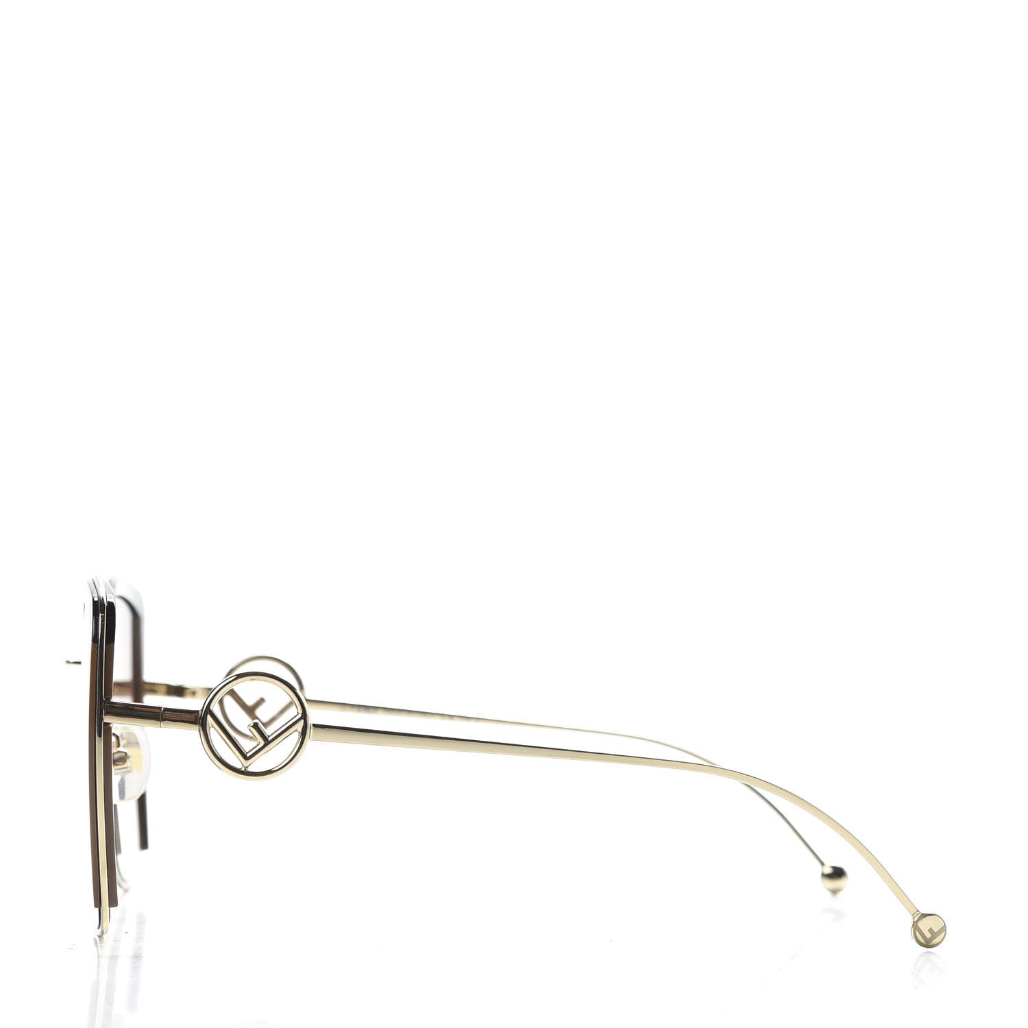 Fendi Metal Acetate F is Fendi Square Sunglasses FF 0294/S Gold 3 of 7