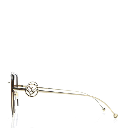 Fendi Metal Acetate F is Fendi Square Sunglasses FF 0294/S Gold 3 of 7