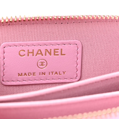 Chanel Caviar Quilted Zip Coin Purse Lilac 6 of 7