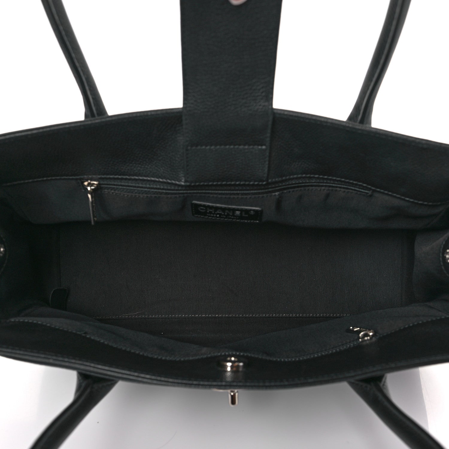 Chanel Calfskin Small Cerf Executive Shopper Tote Black 6 of 10