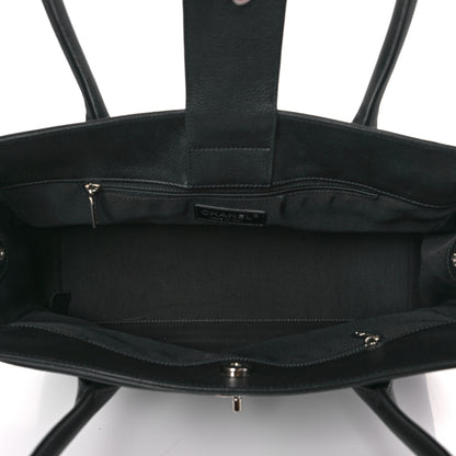 Chanel Calfskin Small Cerf Executive Shopper Tote Black 6 of 10