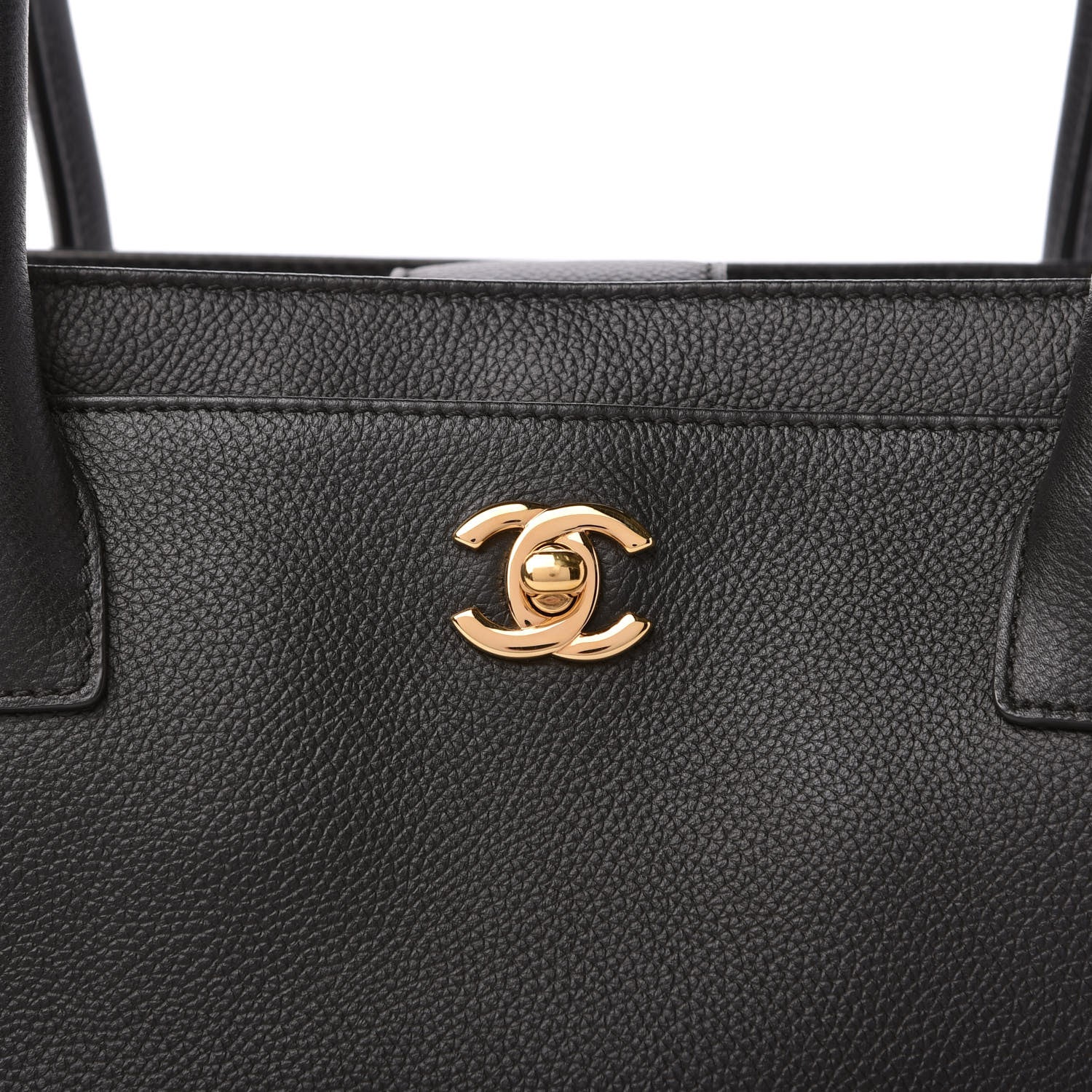 Chanel Calfskin Small Cerf Executive Shopper Tote Black 10 of 10