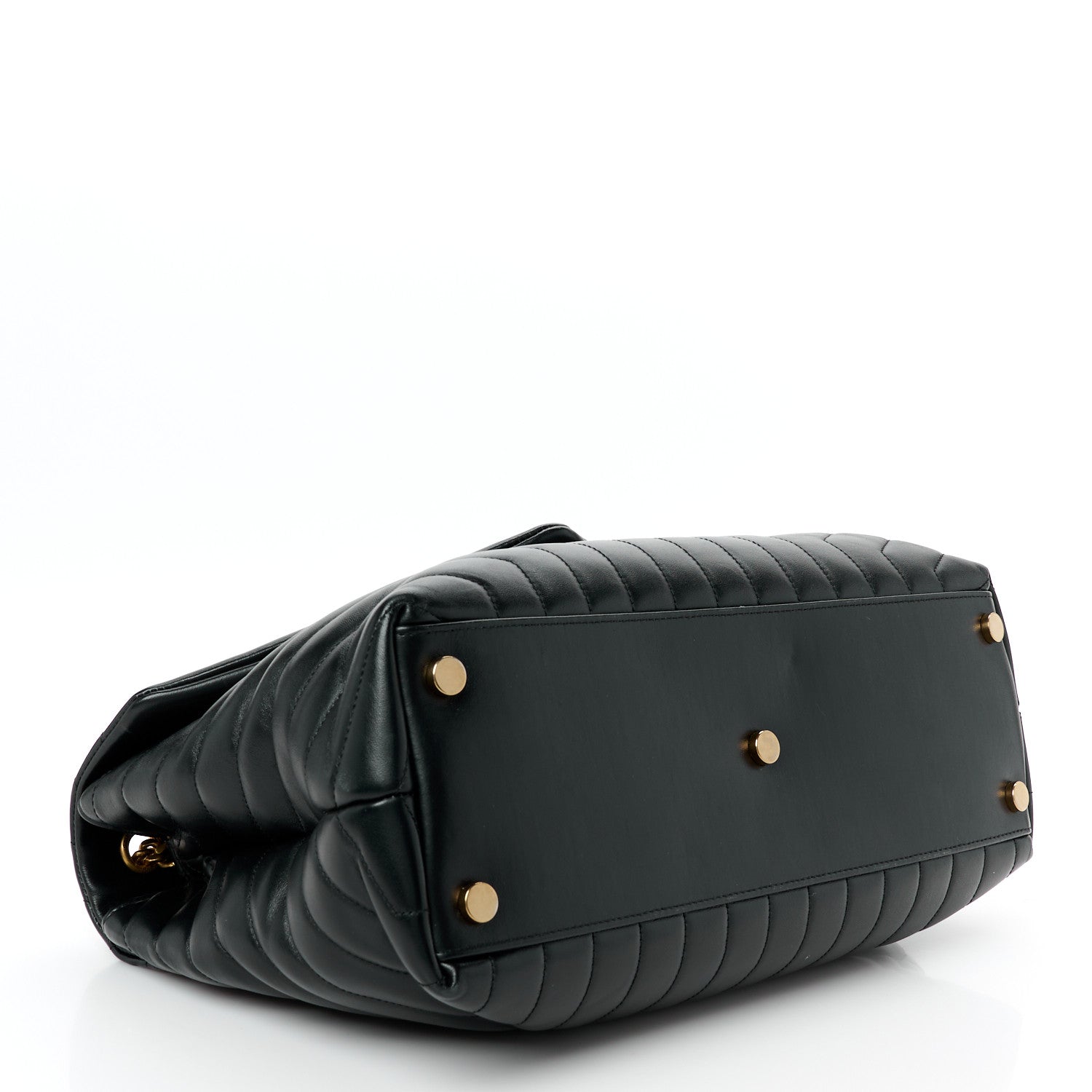 Saint Laurent Calfskin Y Quilted Monogram Large Loulou Chain Satchel Black 4 of 11