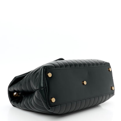 Saint Laurent Calfskin Y Quilted Monogram Large Loulou Chain Satchel Black 4 of 11