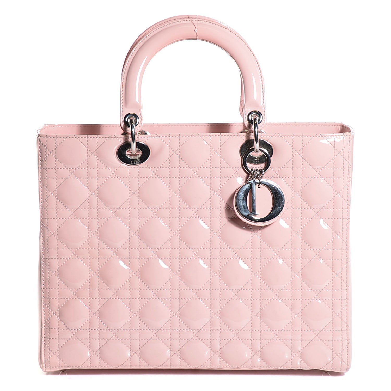 Christian Dior Patent Cannage Large Lady Dior Light Pink 1 of 9