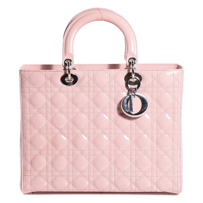 Christian Dior Patent Cannage Large Lady Dior Light Pink 1 of 9