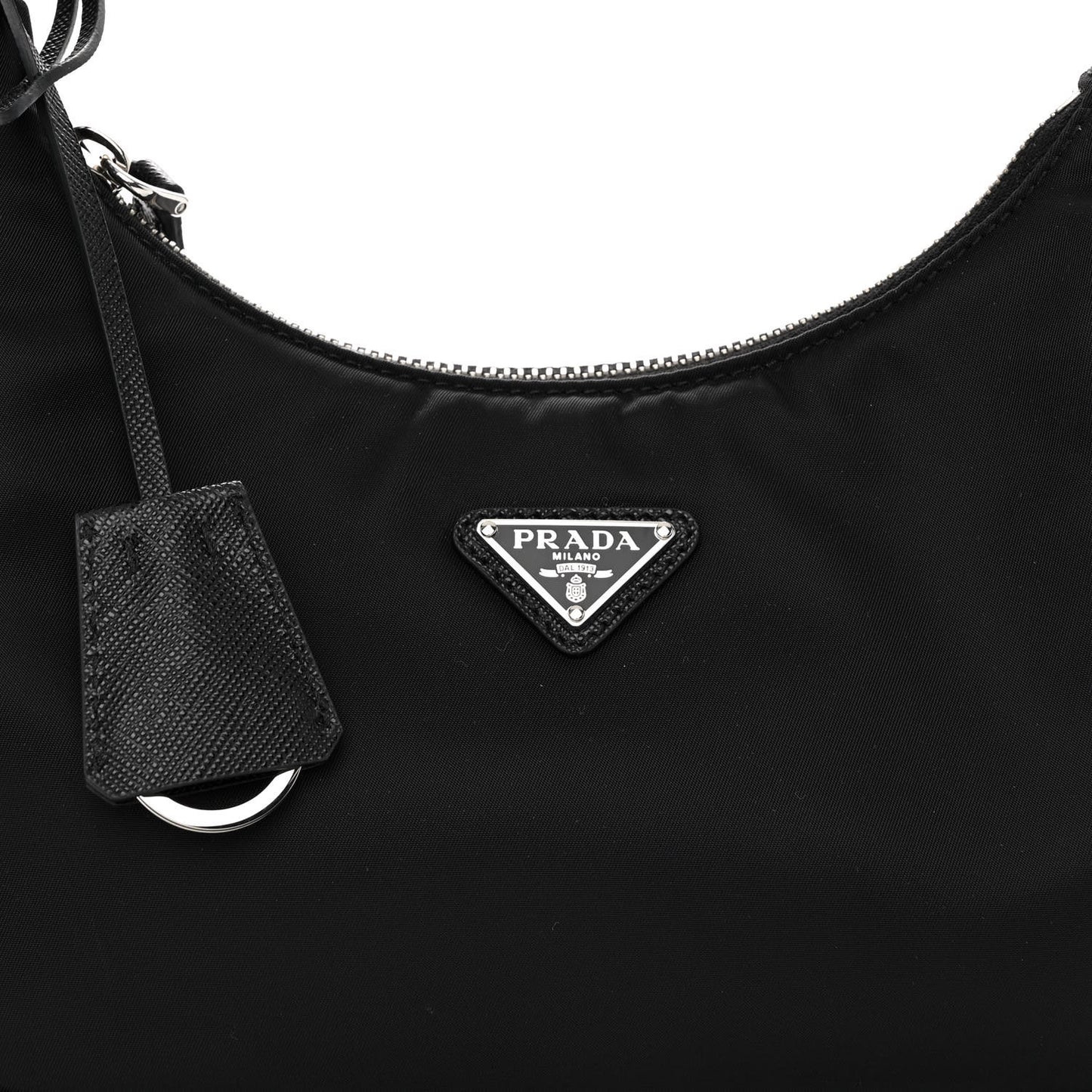 Tessuto Nylon Saffiano Mini Re-Edition 2005 Bag Black