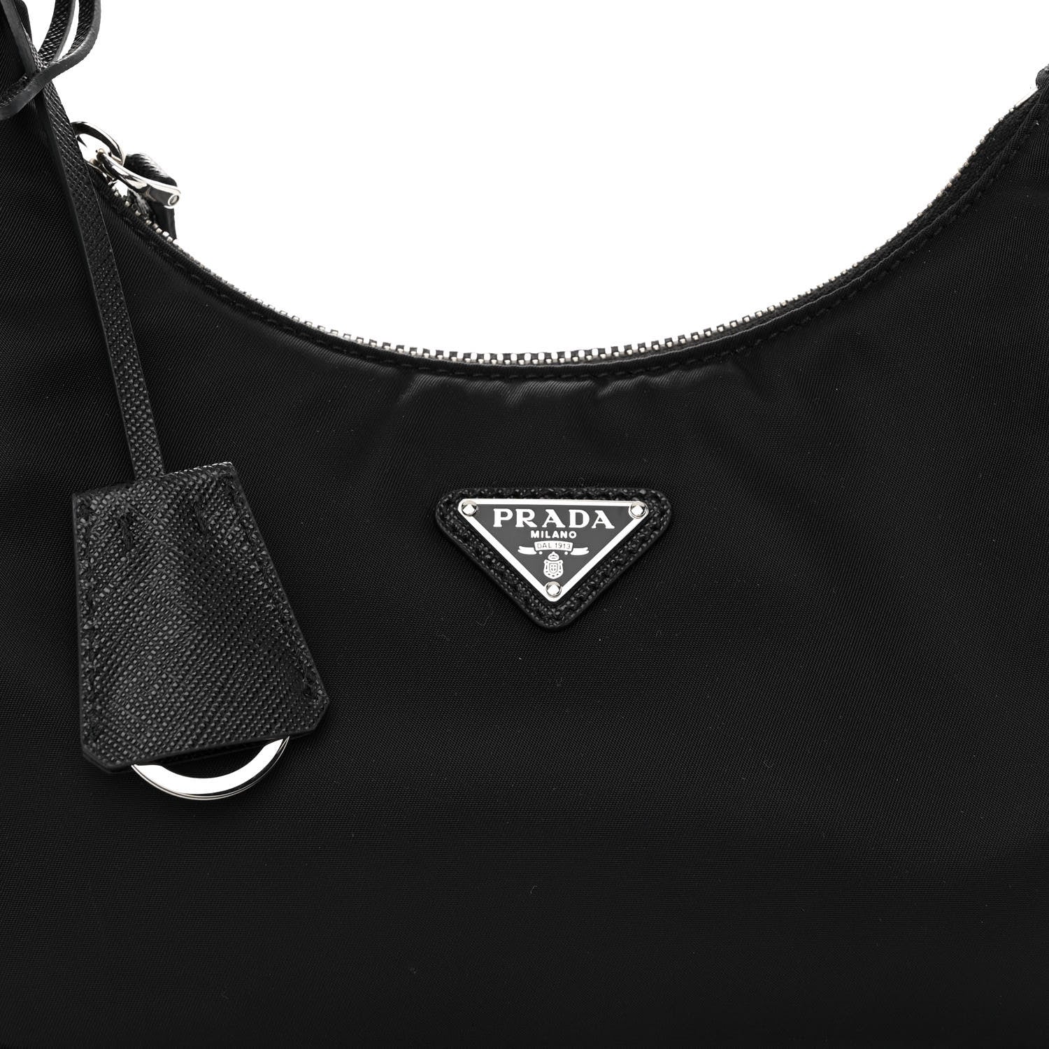 Prada Tessuto Nylon Saffiano Mini Re-Edition 2005 Bag Black 7 of 9