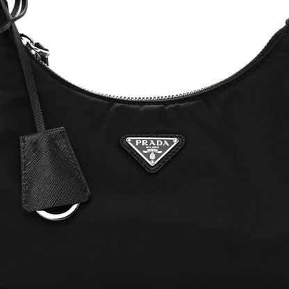 Prada Tessuto Nylon Saffiano Mini Re-Edition 2005 Bag Black 7 of 9