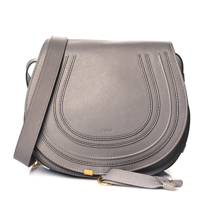 Chloe Calfskin Medium Marcie Round Crossbody Bag Cashmere Grey 1 of 11