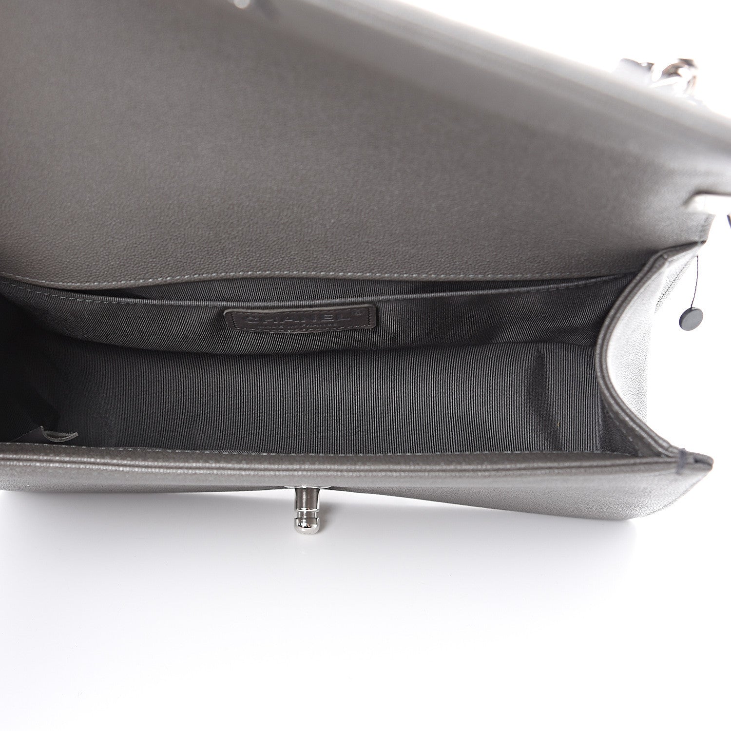 Chanel Caviar Quilted Medium Boy Flap Grey 4 of 10