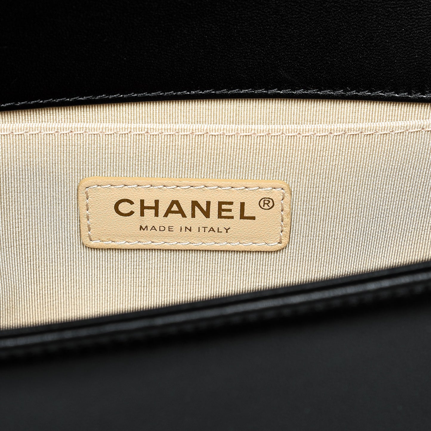 Lambskin Chain Quilted Medium Boy Flap Black