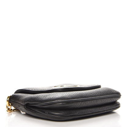 Gucci Pebbled Calfskin Small 1973 Chain Shoulder Bag Black 4 of 7