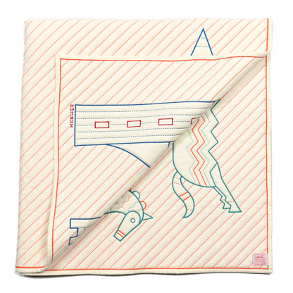 Hermes Wool Cashmere Embroidered Epopee Quilt White Creme 2 of 4