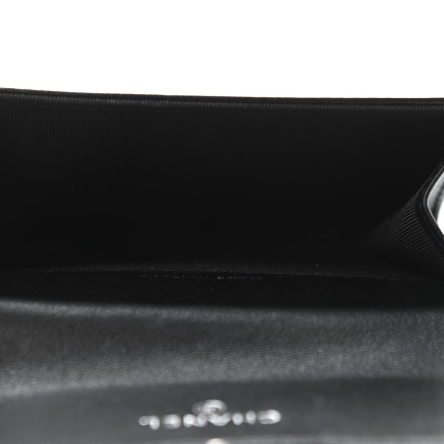 Lambskin Quilted Flap Card Holder Wallet So Black