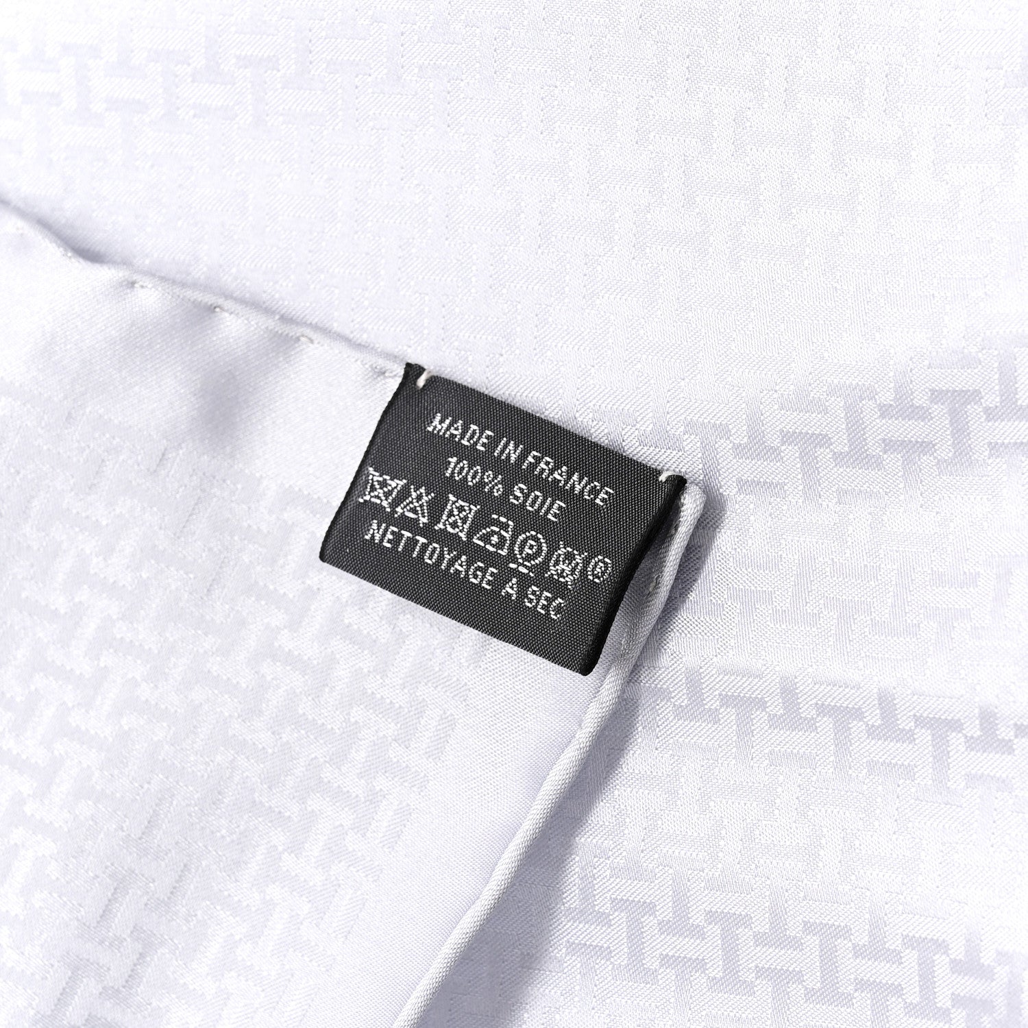 Hermes Silk Pongee Upside Down Pocket Square 3 of 3