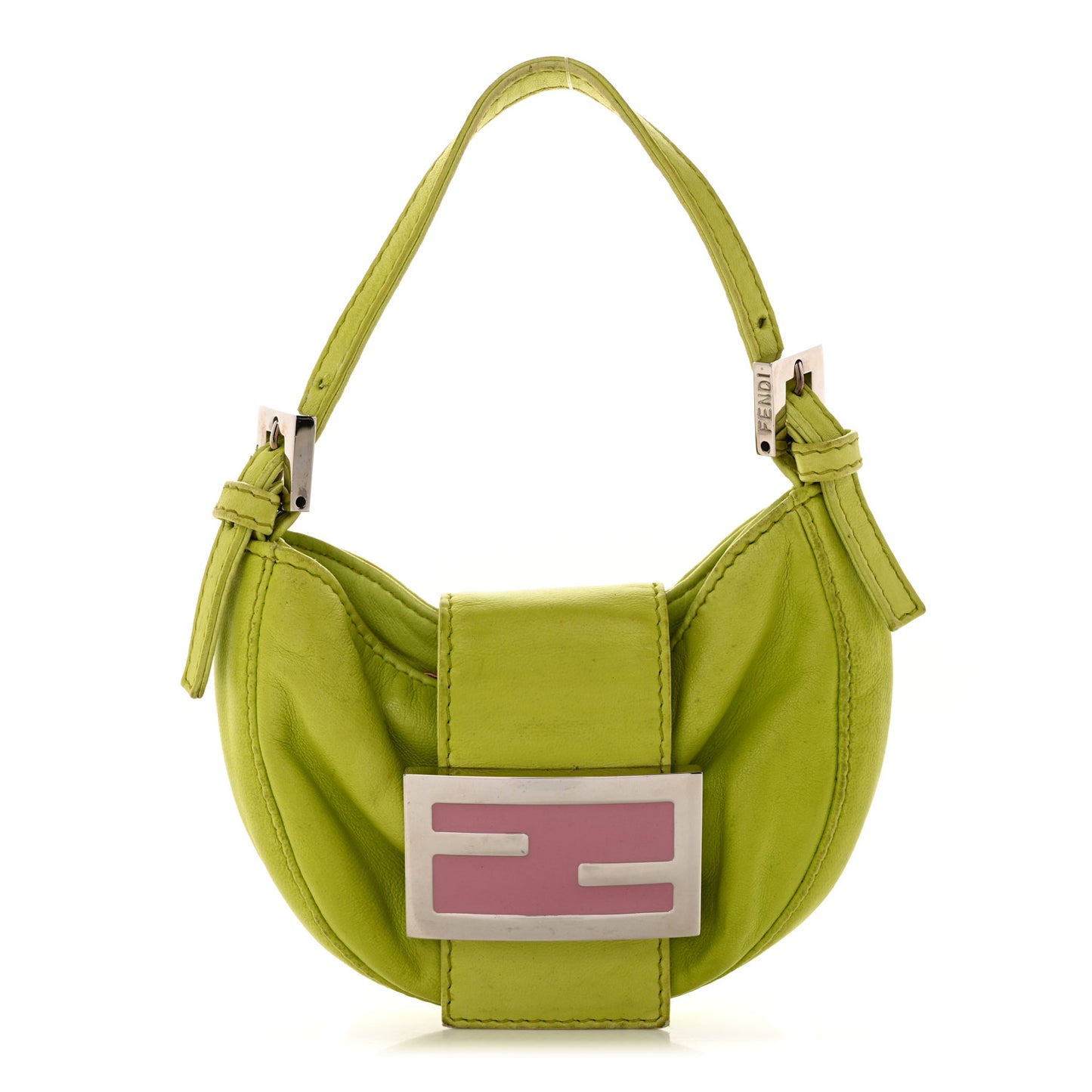 Nappa Mini Half Moon Baguette Green