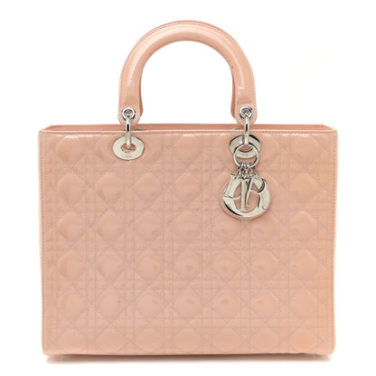 Christian Dior Patent Cannage Large Lady Dior Light Pink 1 of 18