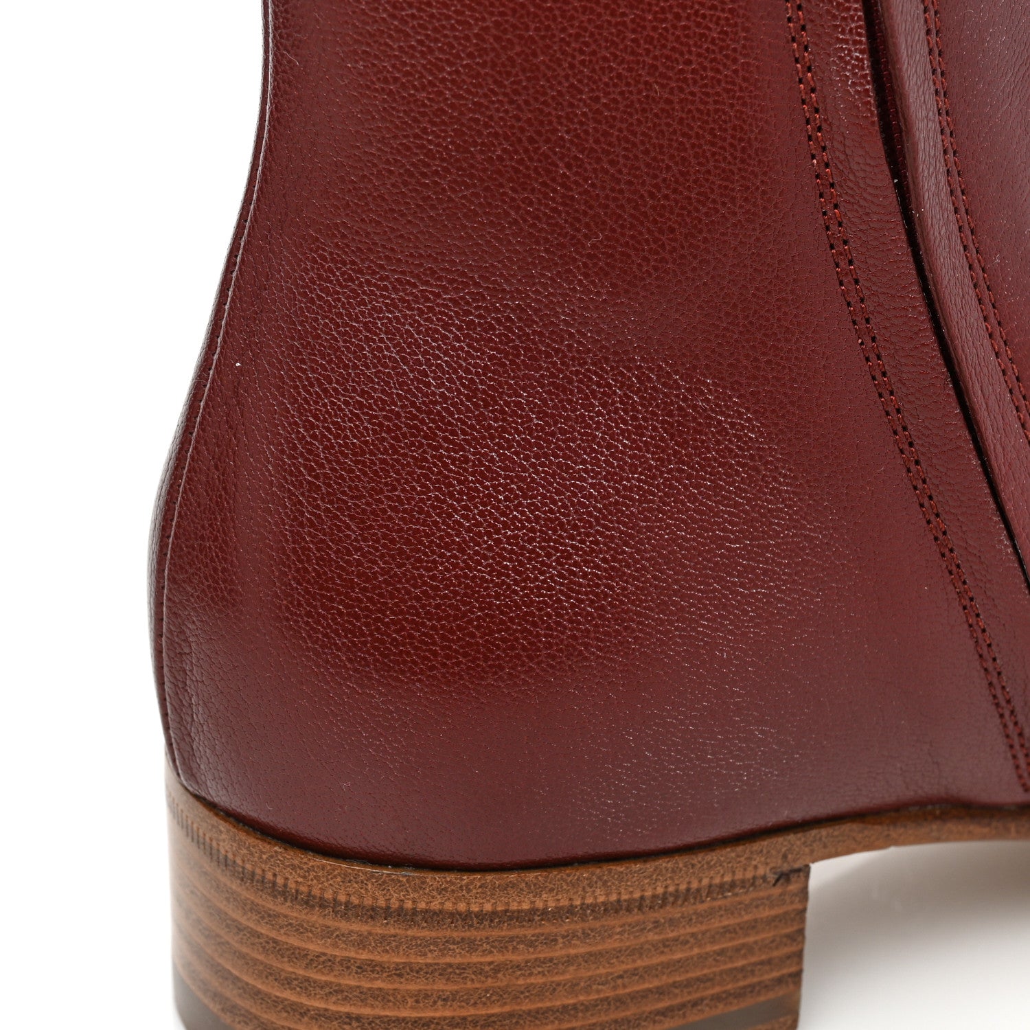 Gucci Goatskin Hills Logo Ankle Boots 36.5 Burgundy Beige 12 of 13