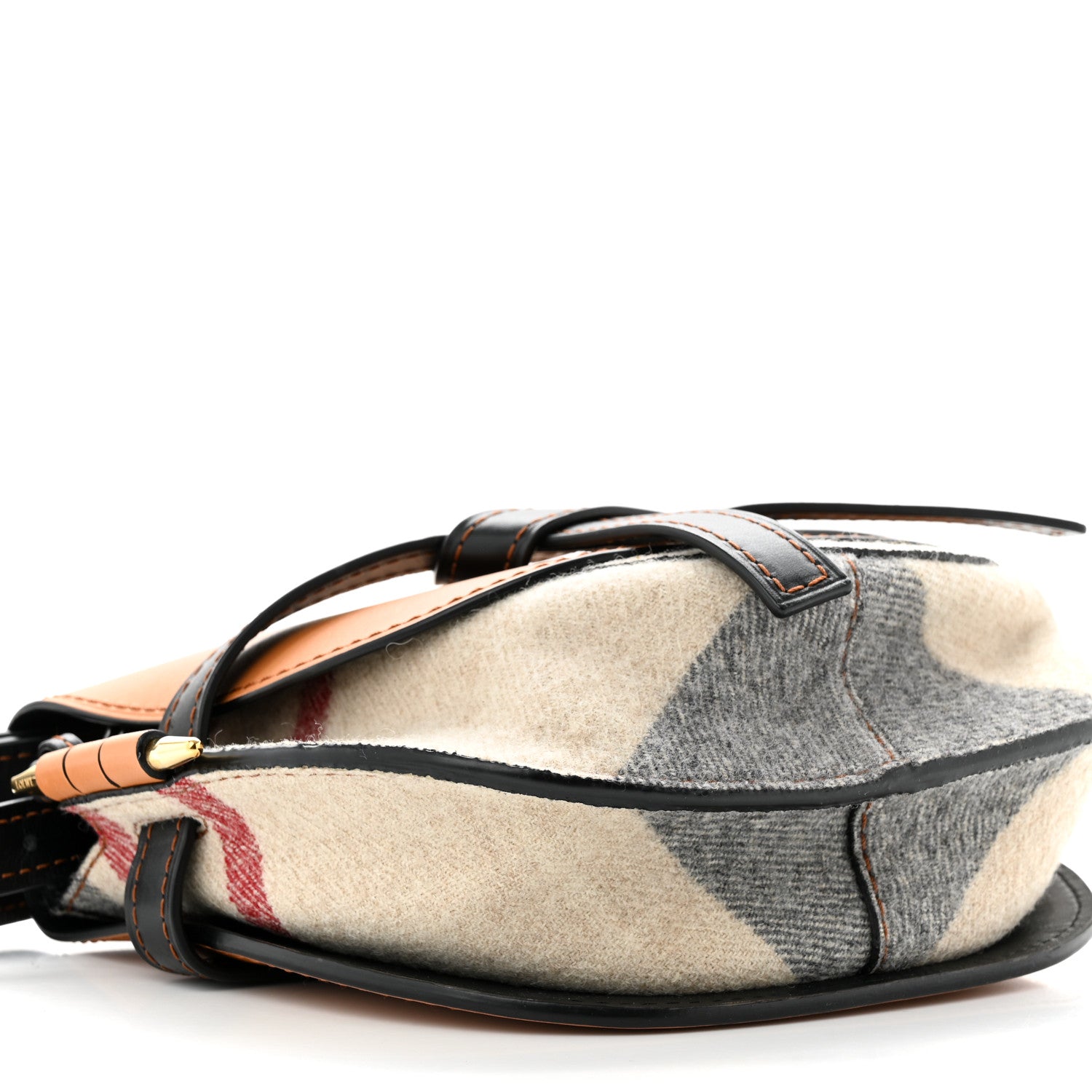 Loewe Calfskin Felt Small Gate Crossbody Bag Amber Black Multicolor 9 of 10