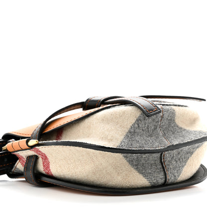 Loewe Calfskin Felt Small Gate Crossbody Bag Amber Black Multicolor 9 of 10
