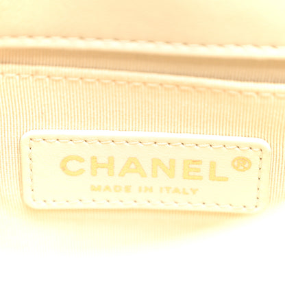 Chanel Lambskin Quilted Medium Twist Chain Flap Light Beige 6 of 10