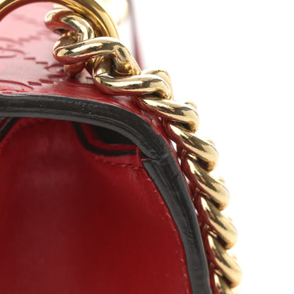 Gucci Guccissima Small Padlock Shoulder Bag Hibiscus Red 14 of 14