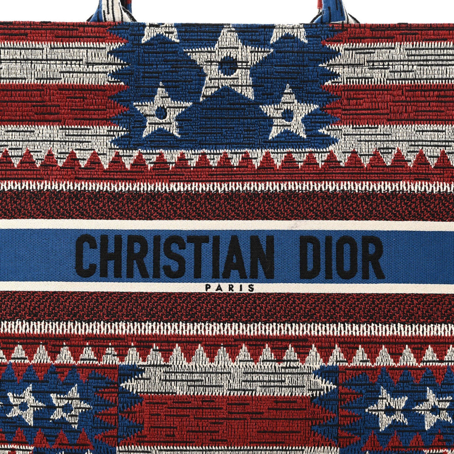 Canvas Embroidered Large Exclusive US Book Tote Multicolor