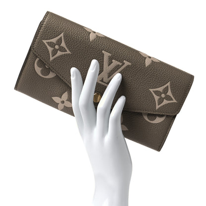 Louis Vuitton Empreinte Monogram Giant Sarah Wallet Tourterelle Creme 2 of 9