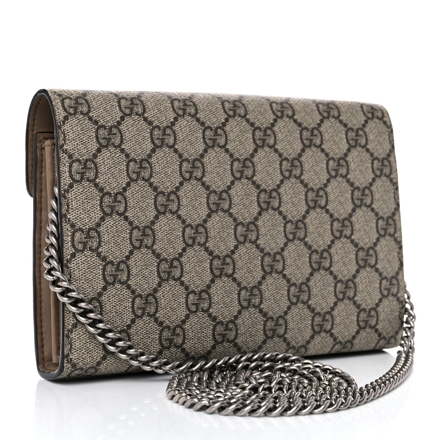 Gucci GG Supreme Monogram Mini Dionysus Chain Wallet Beige Taupe 3 of 13