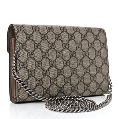 Gucci GG Supreme Monogram Mini Dionysus Chain Wallet Beige Taupe 3 of 13