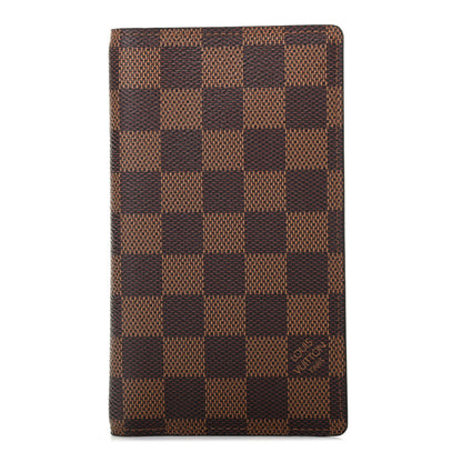 Louis Vuitton Damier Ebene Checkbook Cover Wallet 1 of 6