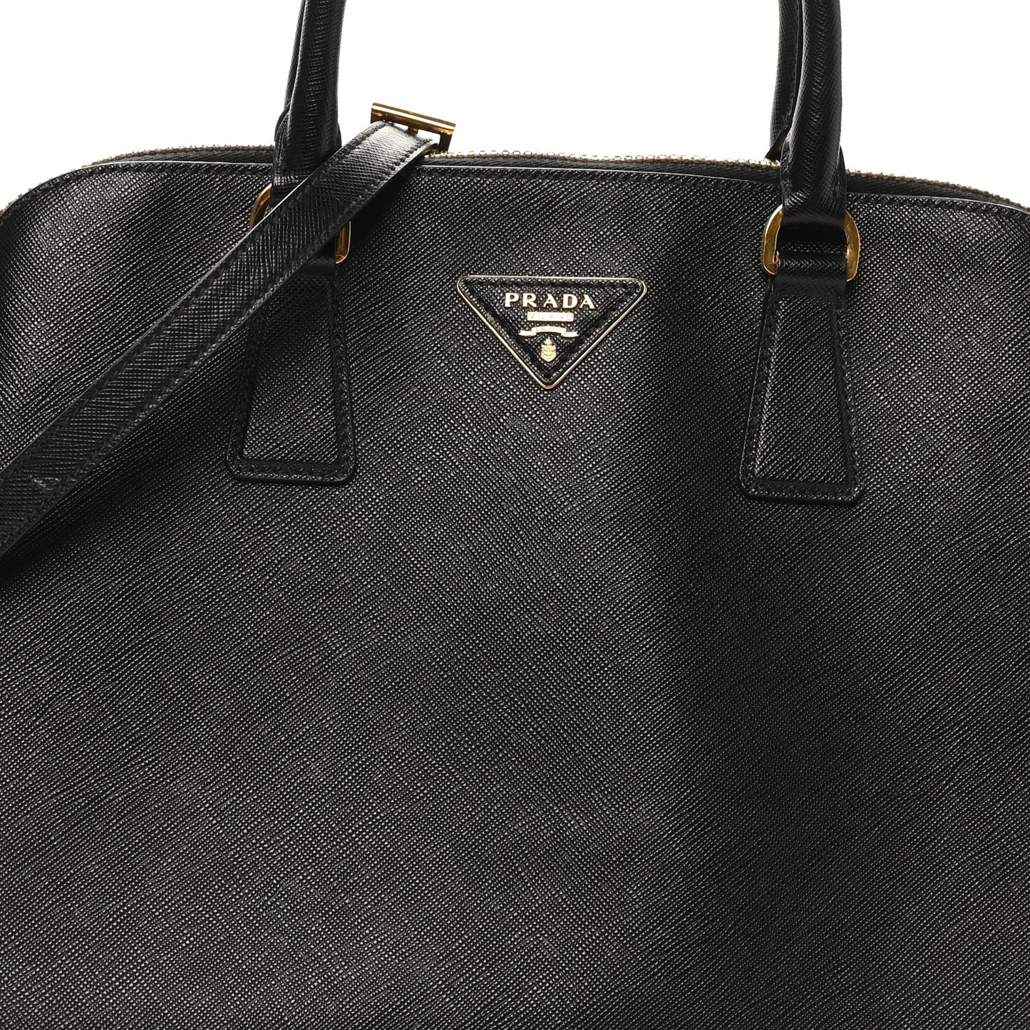 Saffiano Lux Medium Promenade Tote Black