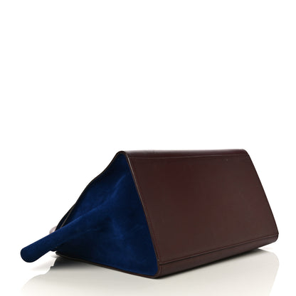 Celine Smooth Calfskin Suede Large Bi-Color Trapeze Burgundy 4 of 17
