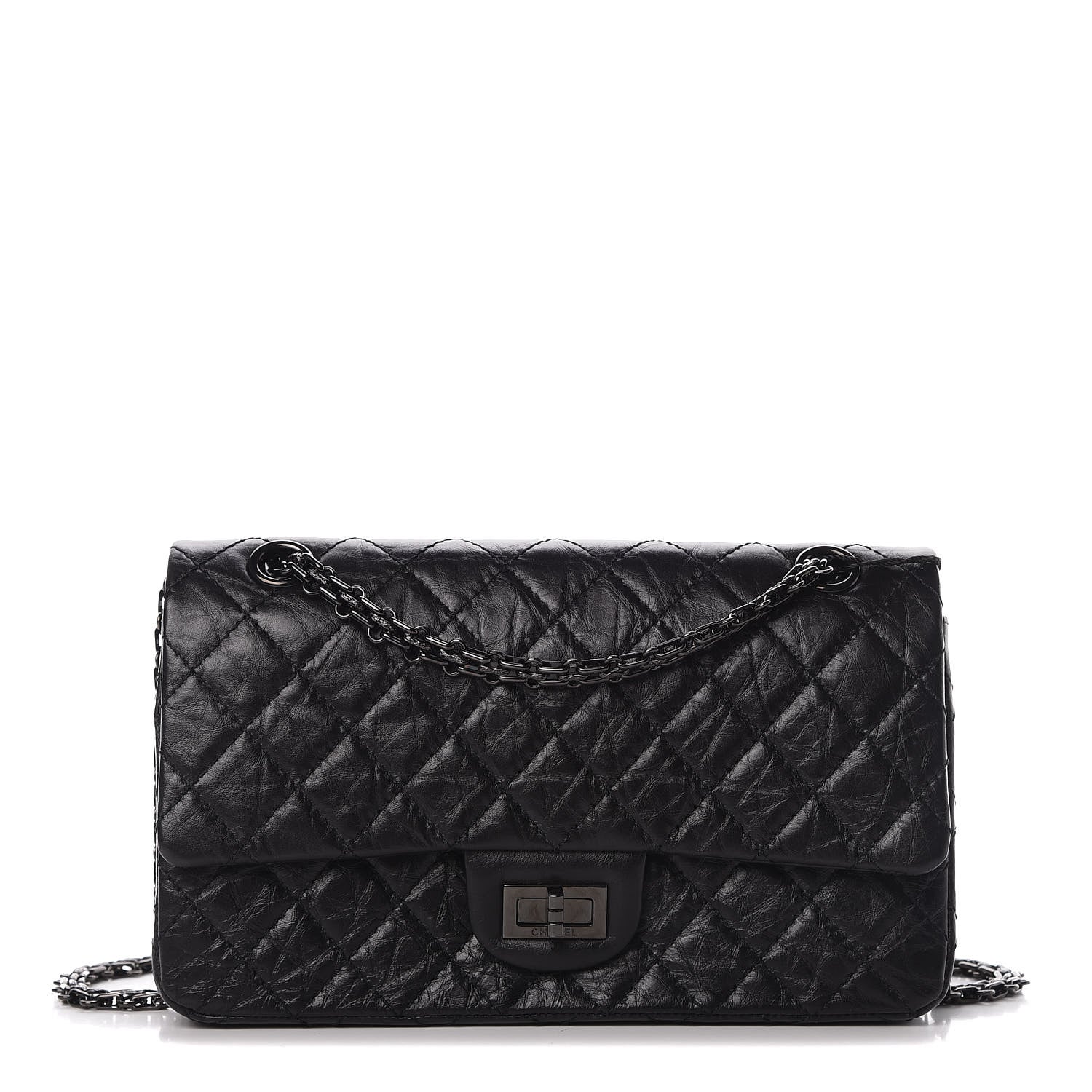 Chanel Aged Calfskin Quilted 2.55 Reissue 225 Flap So Black 1 of 11