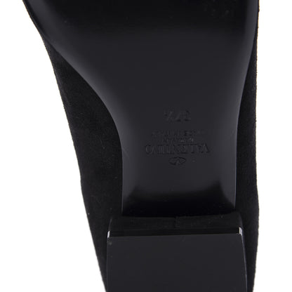 Valentino Garavani Suede Vlogo Club Loafers 37.5 Black 8 of 10