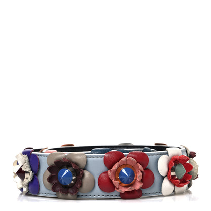 Fendi Vitello Dolce Flowerland Bi-Color Studded Strap You Blue Multicolor 2 of 5