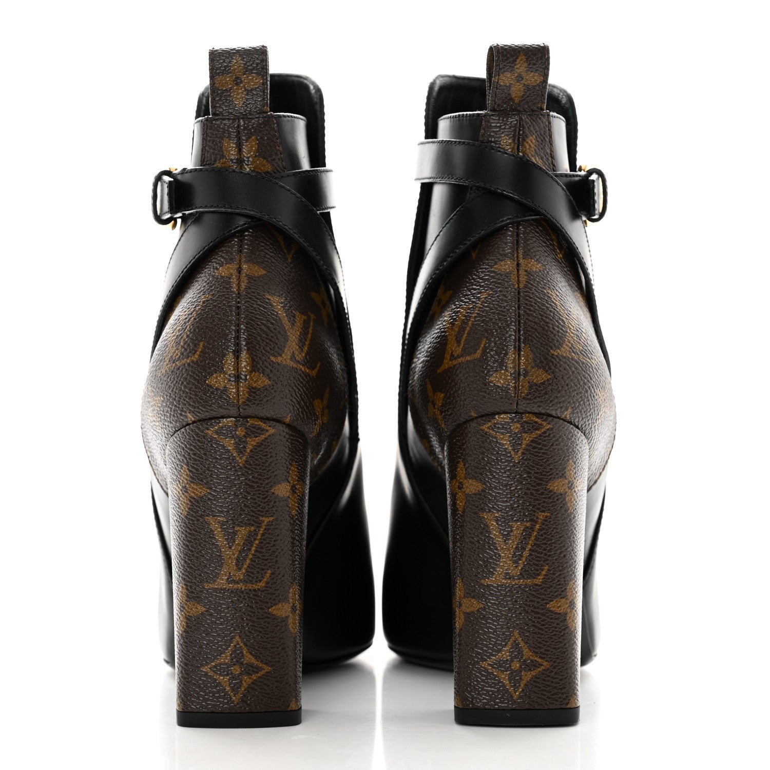 Louis Vuitton Calfskin Patent Monogram Matchmake Low Boots 40 5 of 13