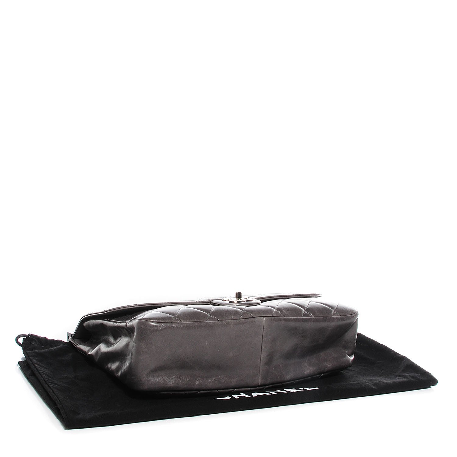 Chanel Glazed Calfskin Quilted Small CC Delivery Tote Grey 4 of 8