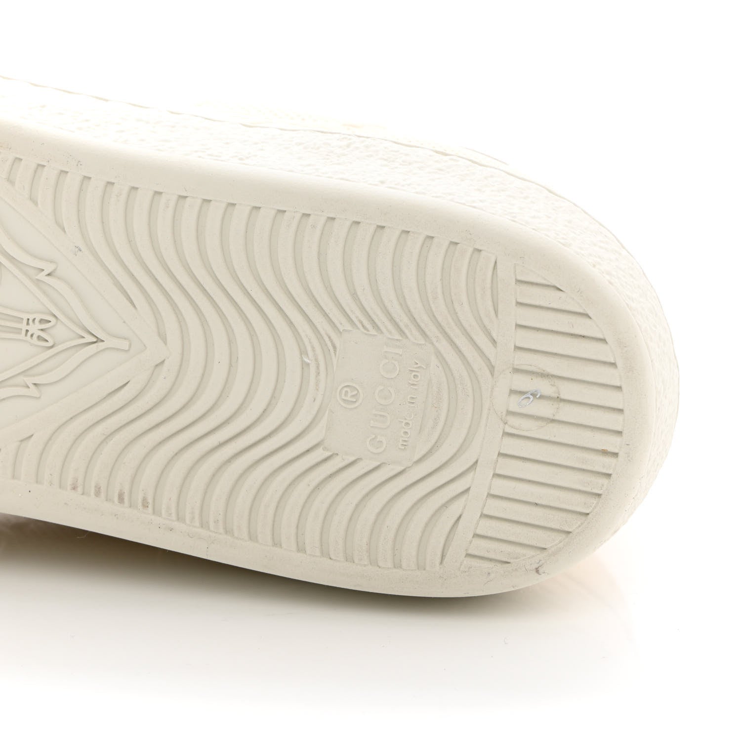 Gucci Calfskin GG Tennis Embossed Mens Ace Sneakers 9 Mystic White 18 of 18