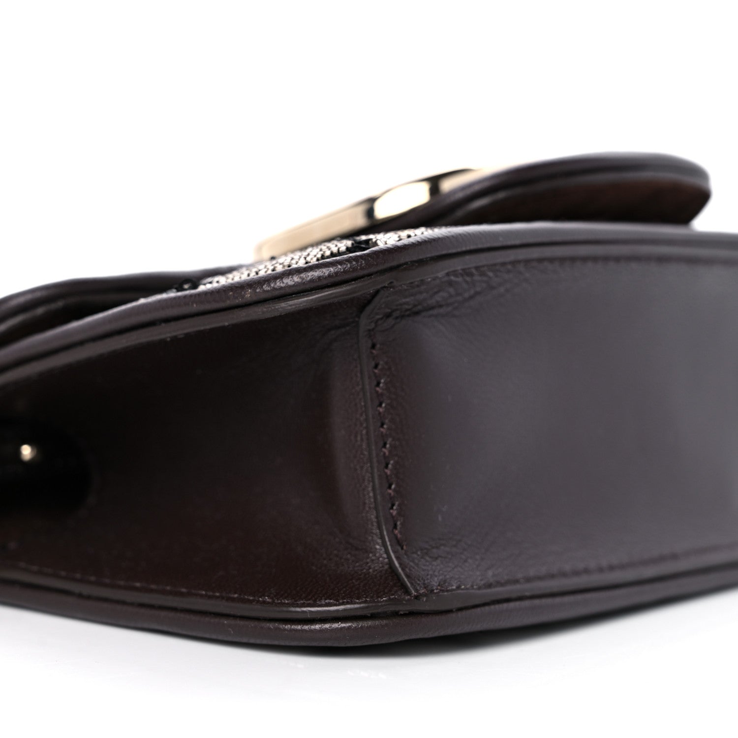 Valentino Garavani Sequins Toile Iconographe Calfskin Beaded Vlogo Small Loco Shoulder Bag Argento Black Fondant 7 of 9