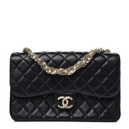 Chanel Lambskin Quilted Medium Westminster Pearl Flap Black 1 of 8