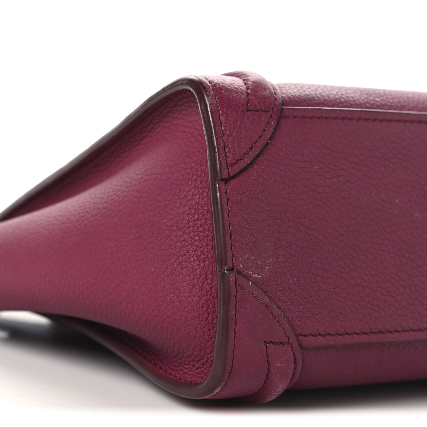 Celine Drummed Calfskin Nano Luggage Plum 7 of 11