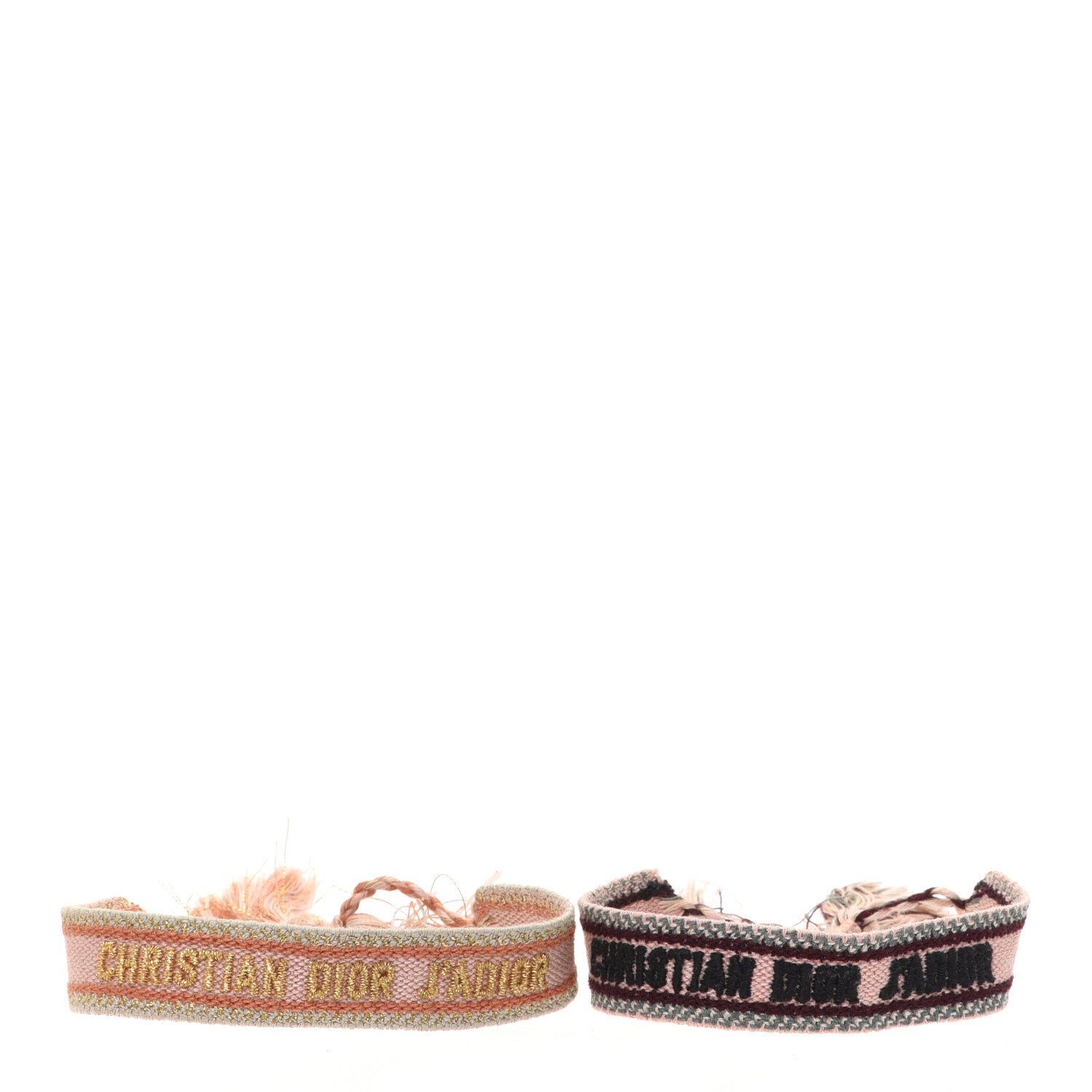 Christian Dior Woven Cotton J'Adior Friendship Bracelet Set Nude 4 of 4