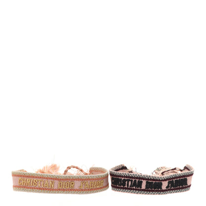Christian Dior Woven Cotton J'Adior Friendship Bracelet Set Nude 4 of 4